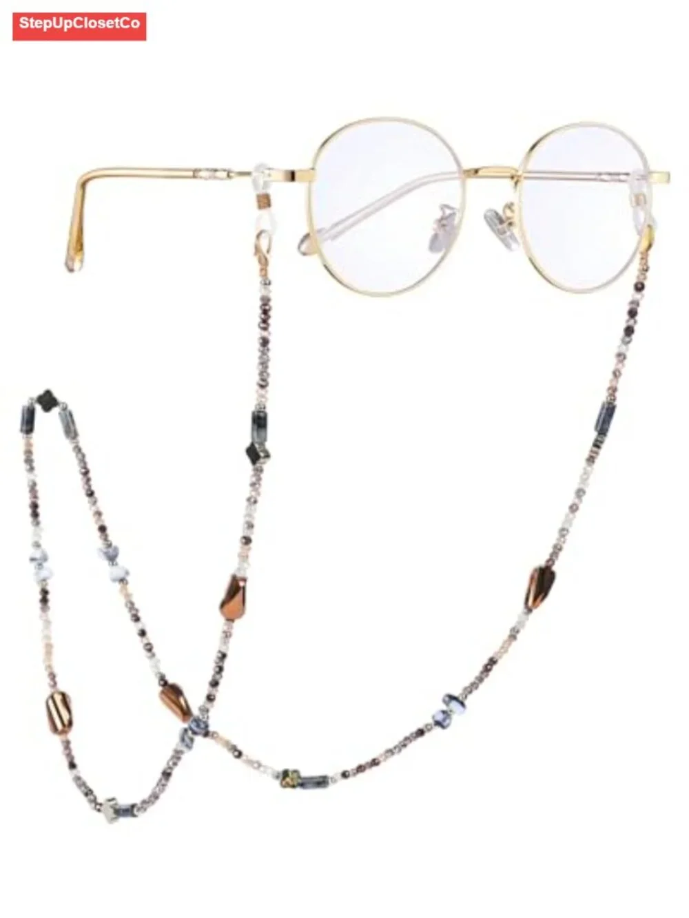 Beaded Crystal Glasses Chain Women Sunglasses Holder Eyeglass Strap